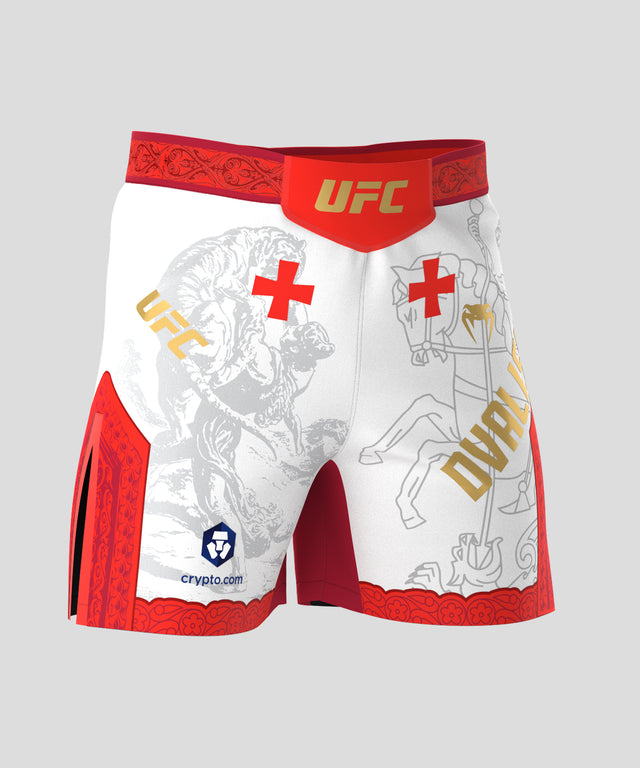 Spodenki MMA UFC Venum Unrivaled Merab Dvalishvili – Białe/Czerwone