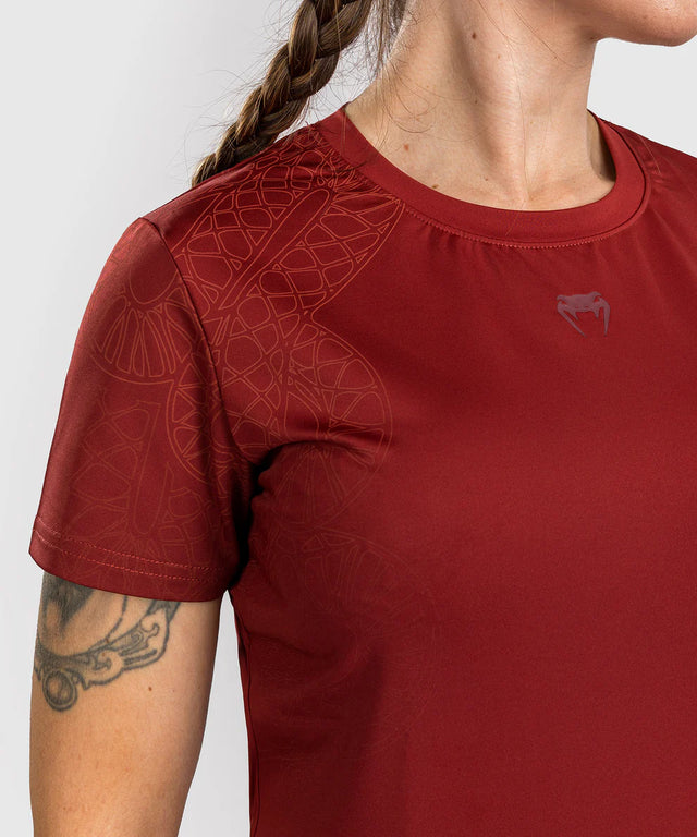 Koszulka Venum Serpenti Dry Tech Damska – Burgundowa