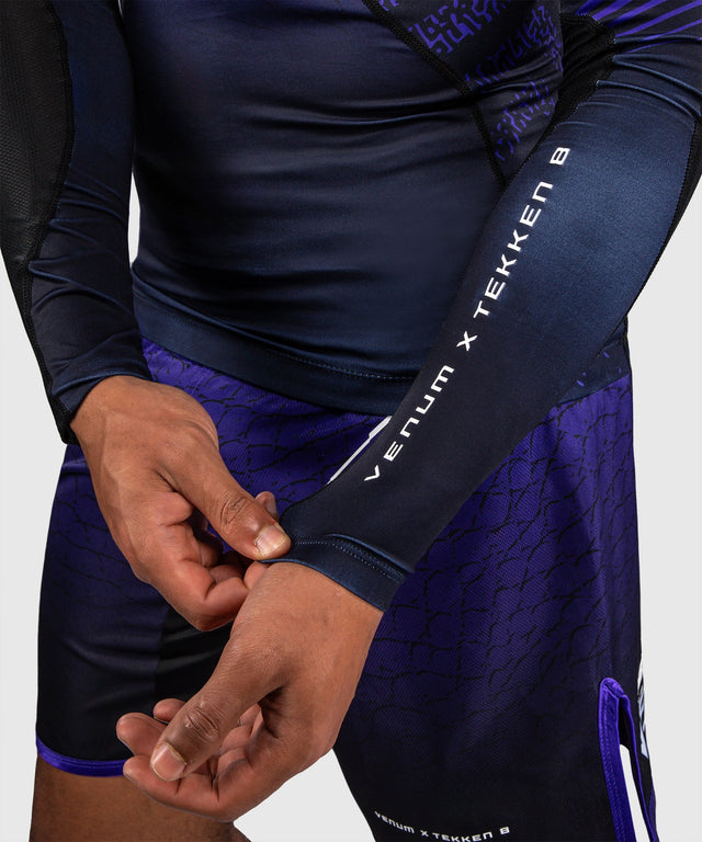 Venum Rashguard x TEKKEN 8 Kazuya Lange Mouwen - Zwart/Paars