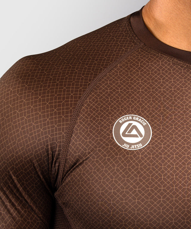 Venum Rashguard x Roger Gracie Academy Korte Mouwen - Donkerbruin