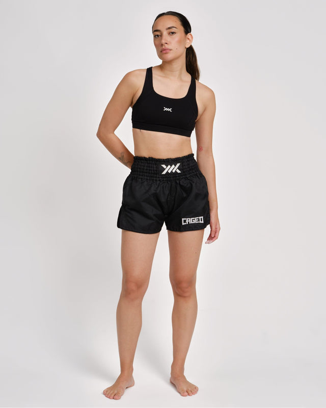 Caged Classic Muay Thai Shorts - Black
