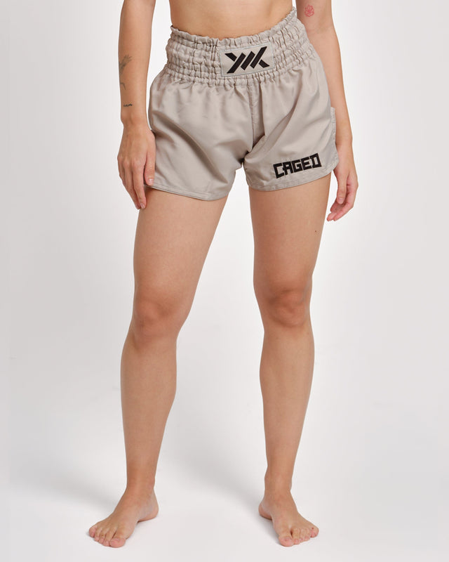 Pantaloncini Muay Thai Caged Classic – Grigio