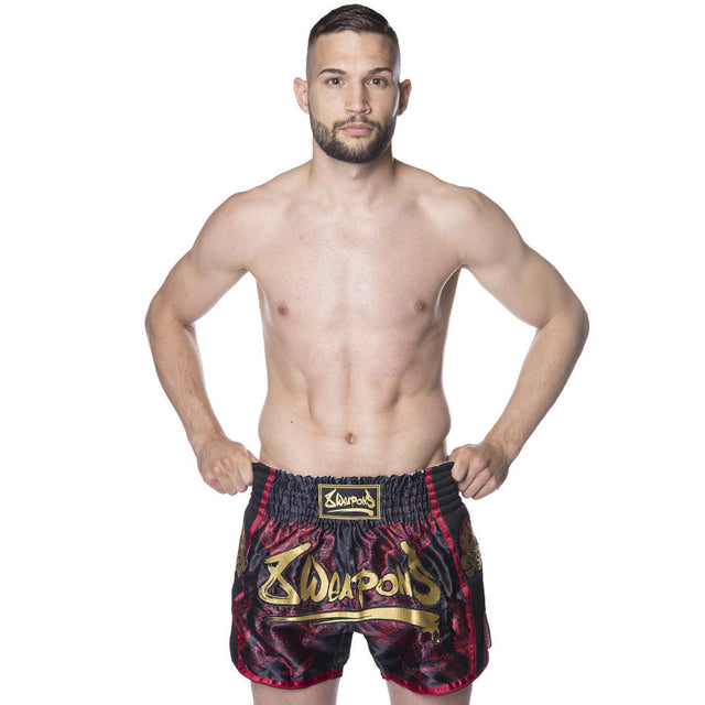 8 WEAPONS Muay Thai Shorts Naga – Black/Red