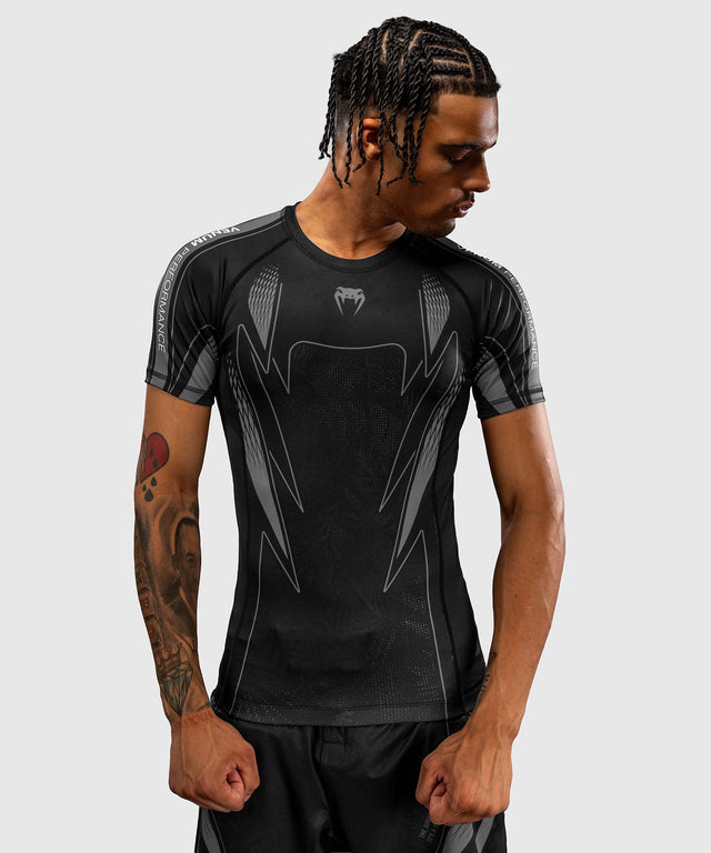 Venum Rashguard Amazonia Reborn Korte Mouwen - Zwart/Grijs