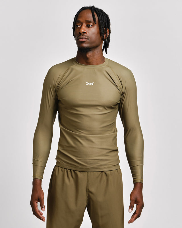 Caged Rashguard Tactical Long Sleeve - Army Green