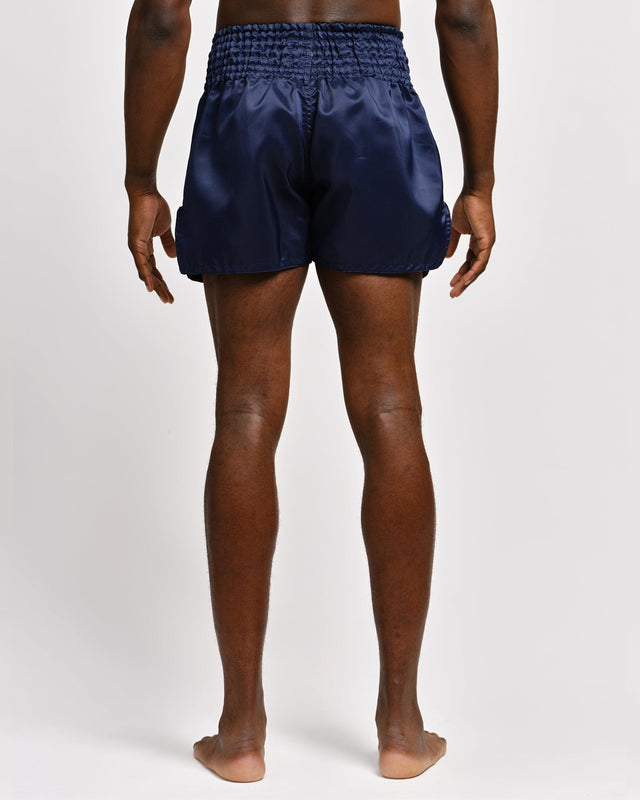 Caged Muay Thai Shorts Classic - Navy Blue/White