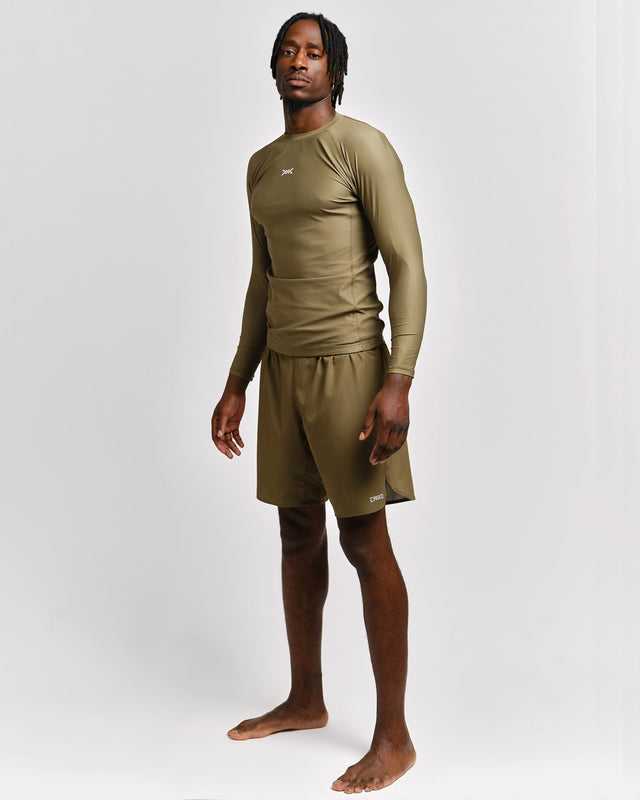 Caged Rashguard Tactical Long Sleeve - Army Green