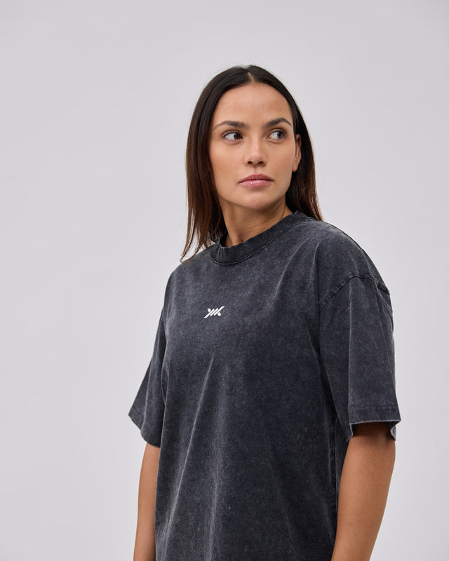 Caged Classic T-shirt - Washed Czarny
