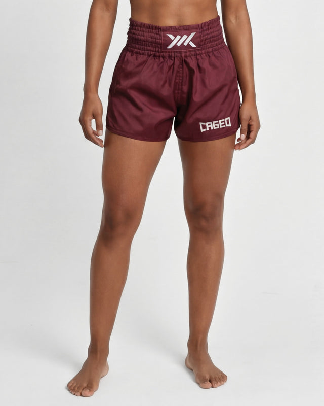 Shorts de Muay Thai Caged Classic – Bordeaux