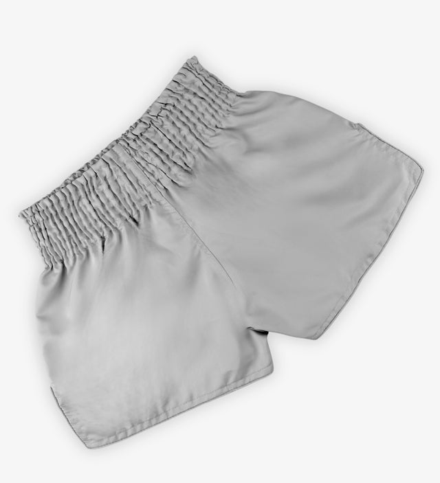 Caged Muay Thai Shorts Classic - Light Gray/Black