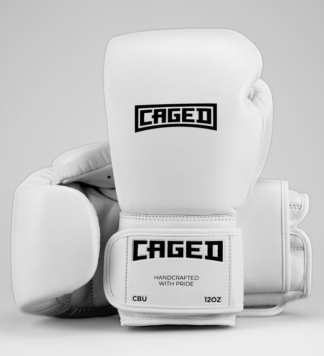 Caged Boxing Gloves 'X' Series - White/Black