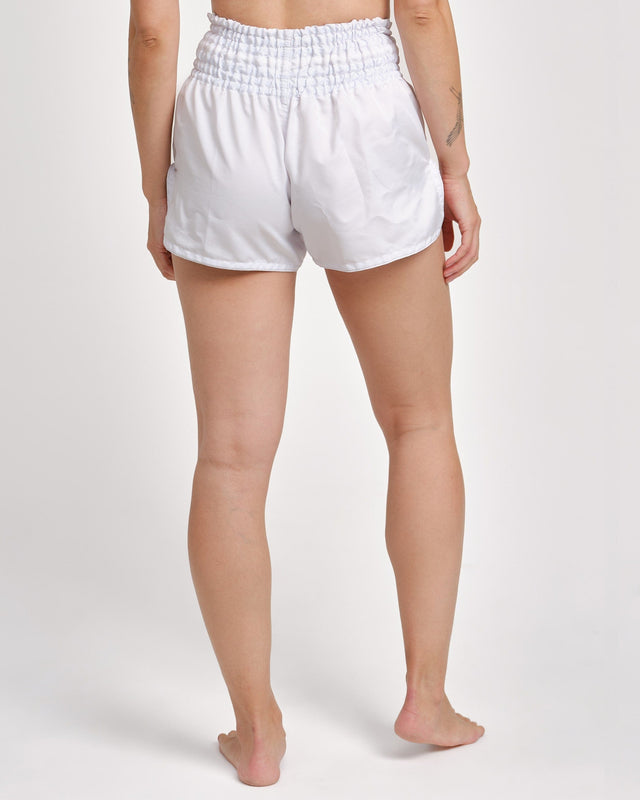 Caged Muay Thai Shorts Classic - Wit/Zwart vrouw