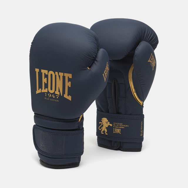 Leone Bokshandschoenen GN059B - Navy Blauw/Goud