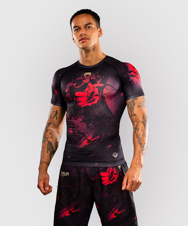 Venum Rashguard x Jujutsu Kaisen Itadori Korte Mouwen - Zwart/Rood