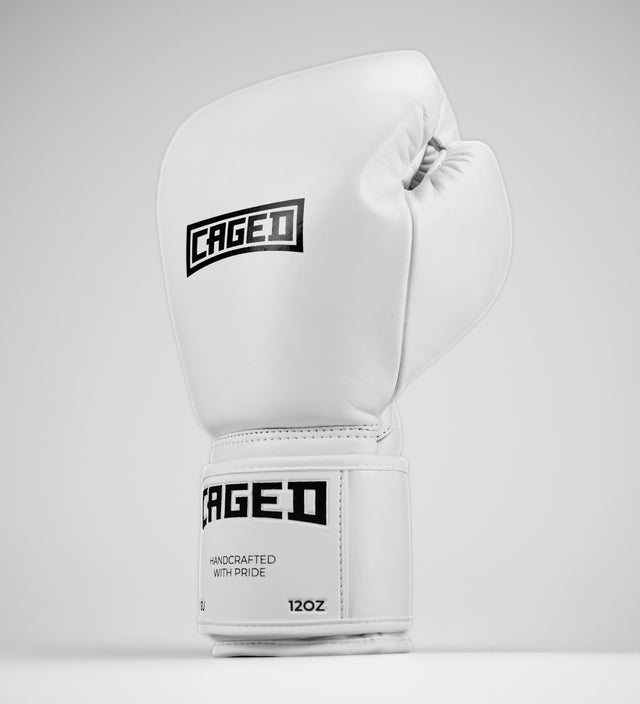 Caged Boxing Gloves 'X' Series - White/Black