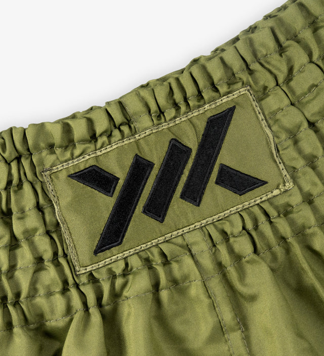Shorts de Muay Thai Caged Classic – Kaki/Noir femme