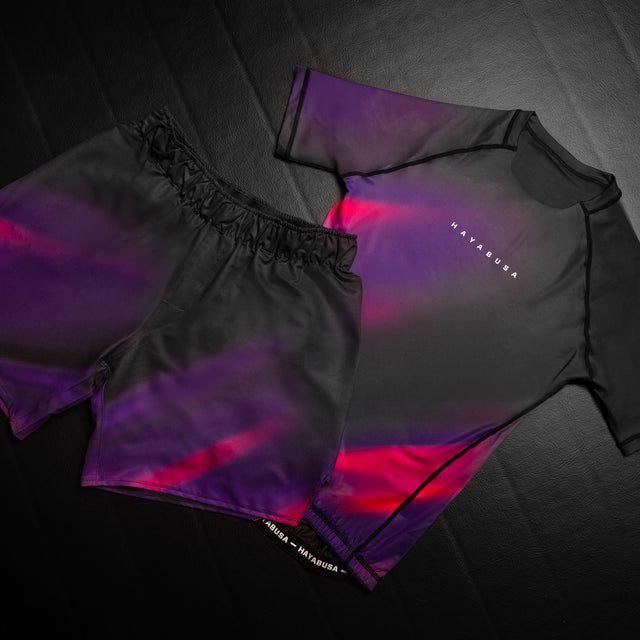 Hayabusa Rashguard Apex Nova Korte Mouwen - Paars