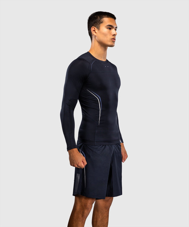 Venum Rashguard G-Core Lange Mouwen - Marineblauw/Wit
