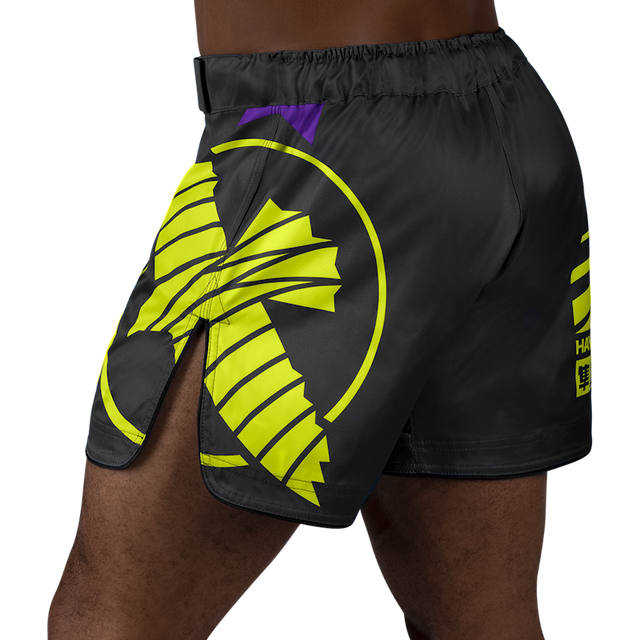 Hayabusa MMA Shorts Icon - Zwart/Neon