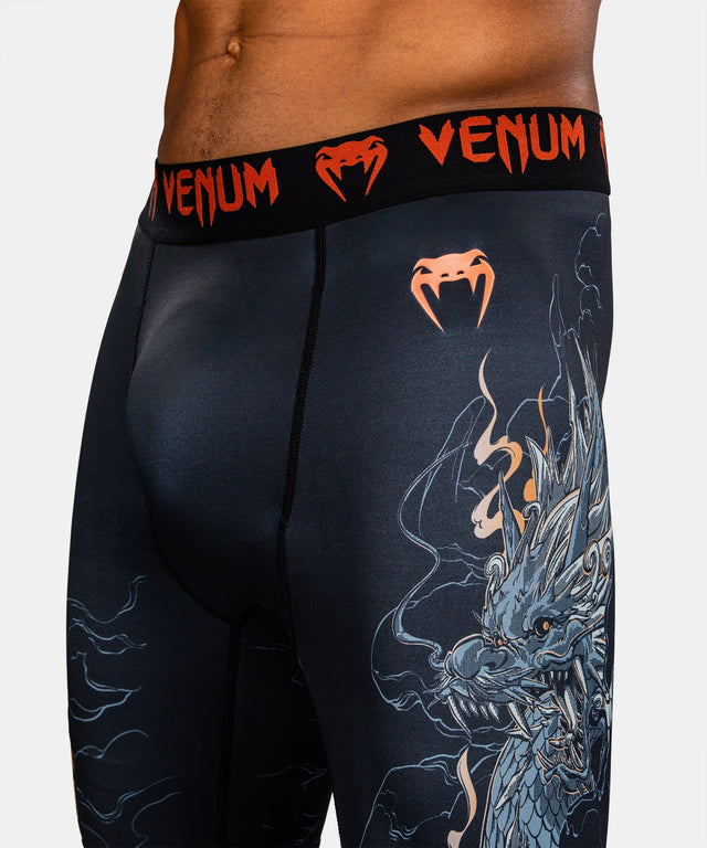 Venum Compression shorts & spats Thunder Dragon – Black/Grey/Copper