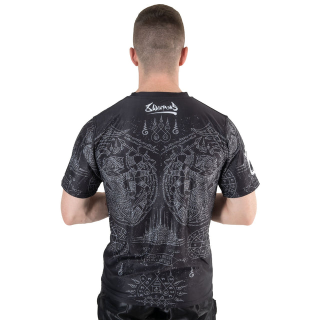 8 WEAPONS T-Shirt Hanuman Yant – Black/Grey
