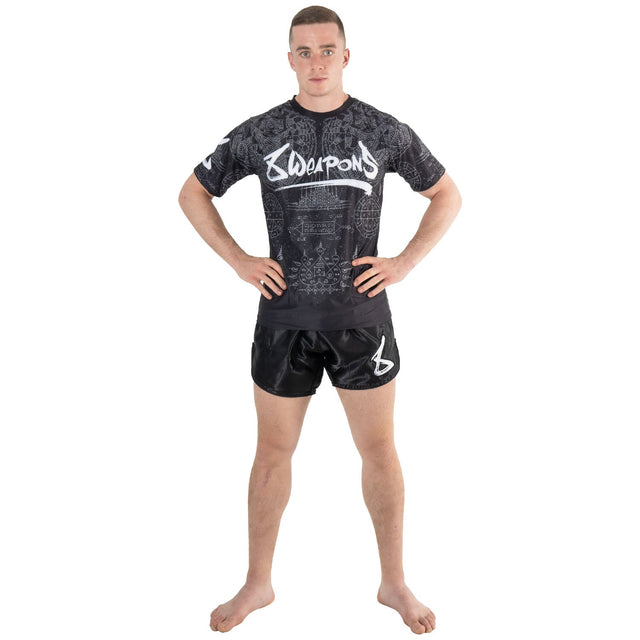 8 WEAPONS T-Shirt Hanuman Yant – Black/Grey