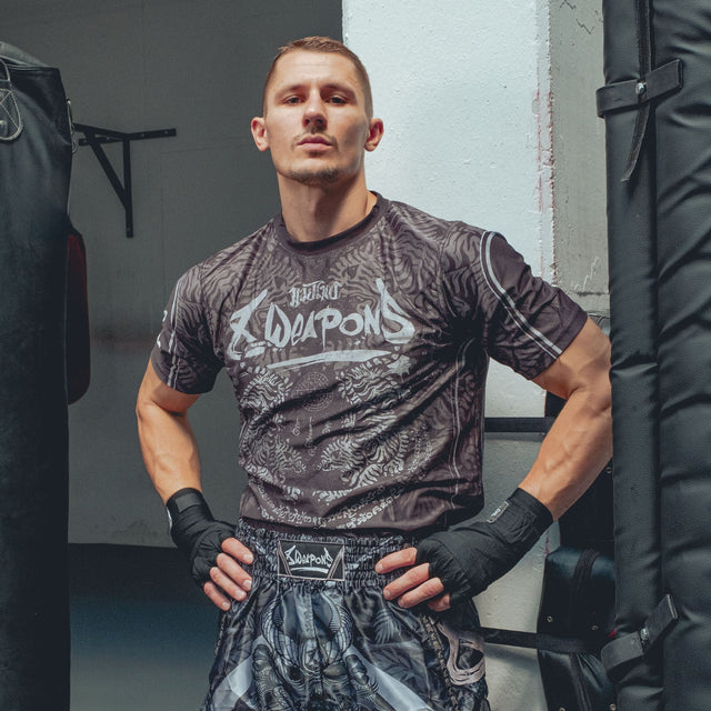 8 WEAPONS T-Shirt Functional – Black/Grey