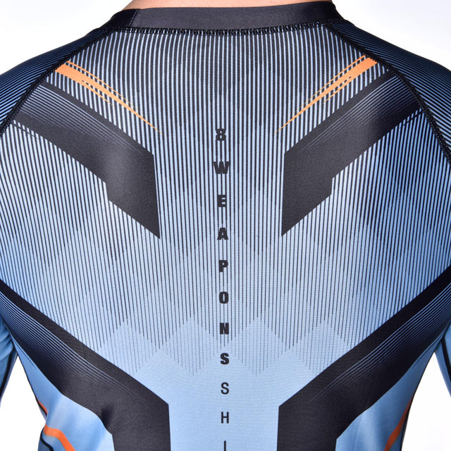 8 WEAPONS Rashguard Shift - Ijsgrijs/Oranje
