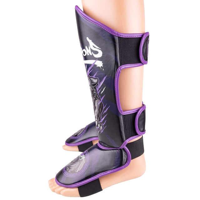 8 WEAPONS Shin guards Beastial Panther – Black/Purple