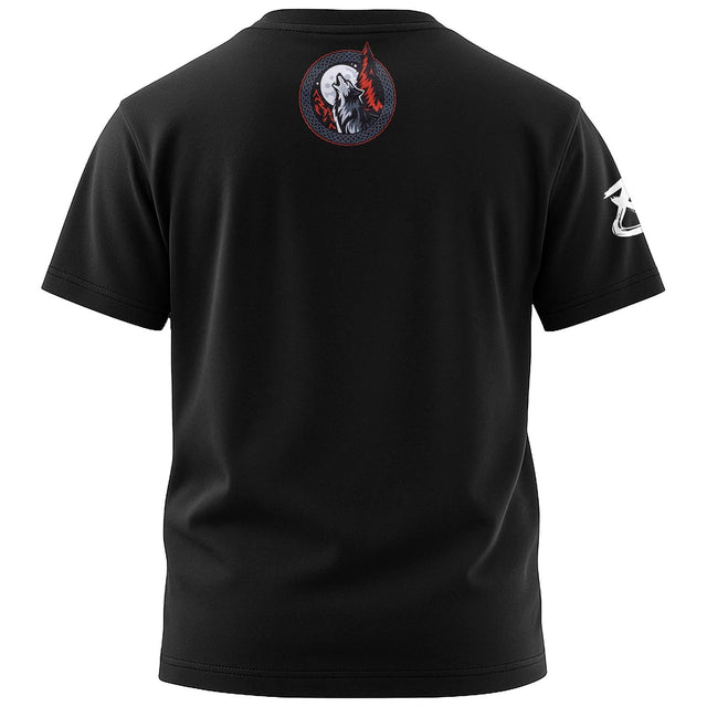8 WEAPONS T-shirt Beastial Wolf – Black/Red