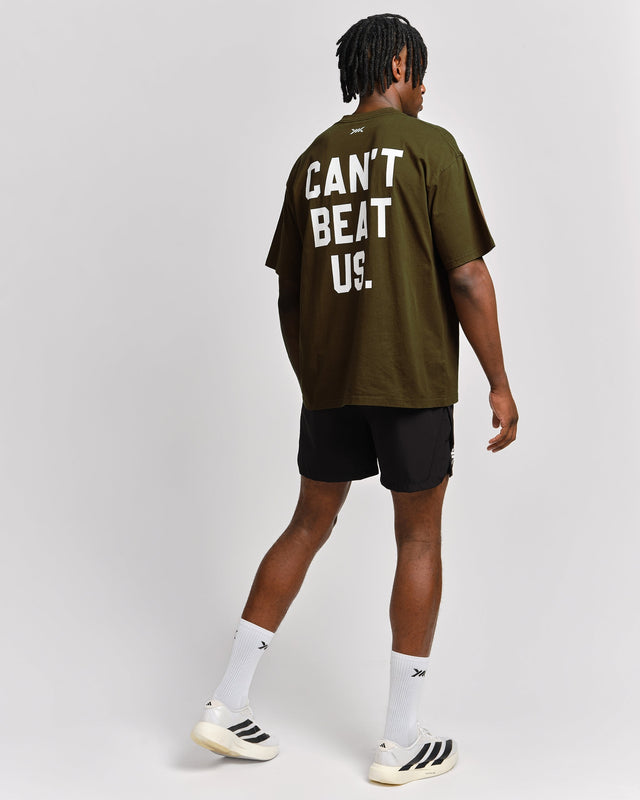 Caged T-Shirt 'CBU' - Khaki Green