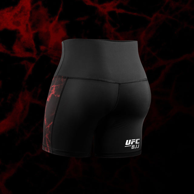 Hayabusa x UFC BJJ Compressie Shorts Dames - Zwart/Rood