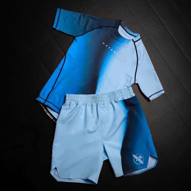 Hayabusa Rashguard Apex Nova Korte Mouwen Kinderen - Blauw