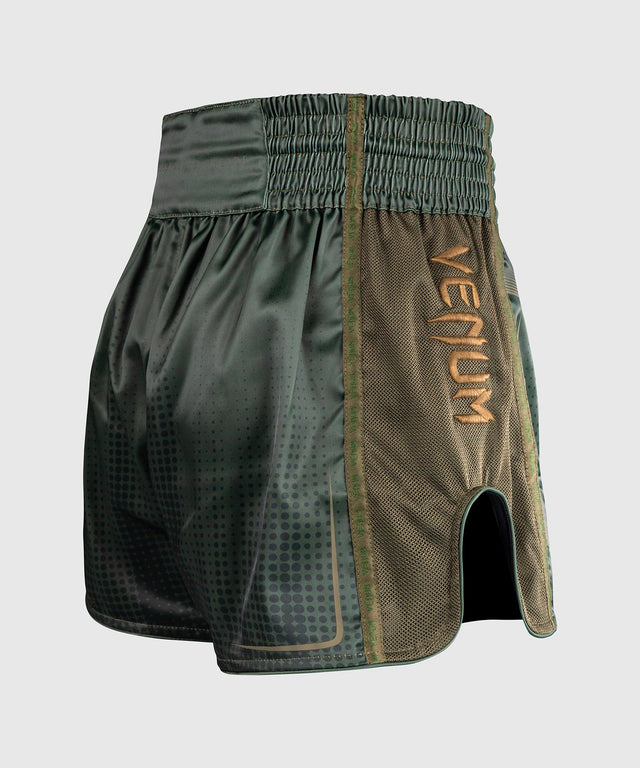 Spodenki Muay Thai Venum Stealth – Khaki/Ciemnozielone