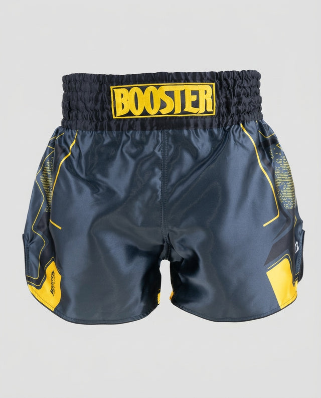 Booster Muay Thai-shorts BFG Ignite – Marinblå/Gul