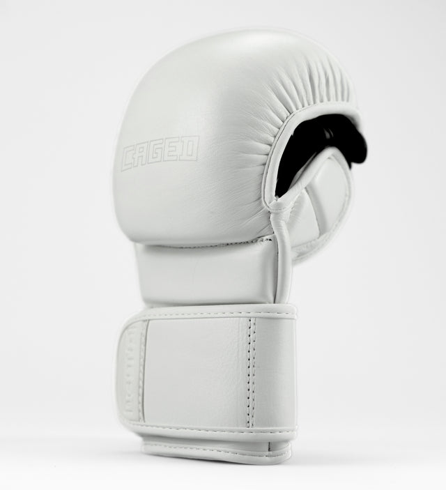 Rękawice MMA sparingowe Caged X Series – Białe/Białe