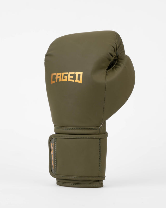 Caged Bokshandschoenen Core - Kaki Groen/Goud