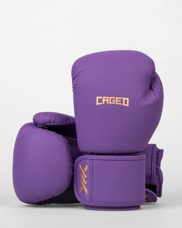 Caged Bokshandschoenen Spark Kinderen - Paars/Goud