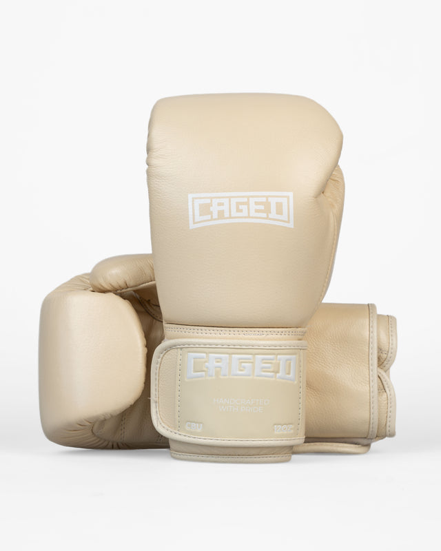 Caged Boxing Gloves 'X' Series - Cream White