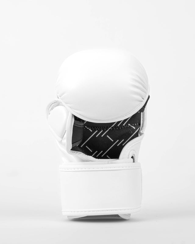 Rękawice MMA sparingowe Caged Shadow – Białe/Białe