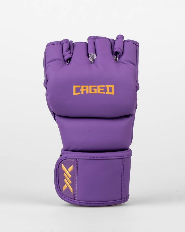 Rękawice MMA Caged Shadow – Fioletowe/Złote