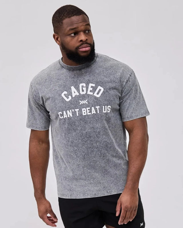 Caged Club T-shirt - Washed Gray