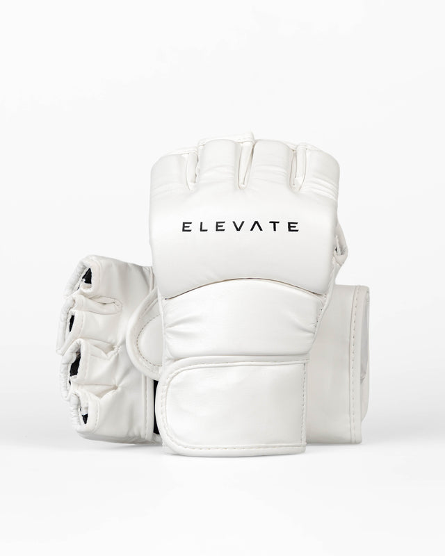 Rękawice MMA Elevate Prime – Białe/Czarne