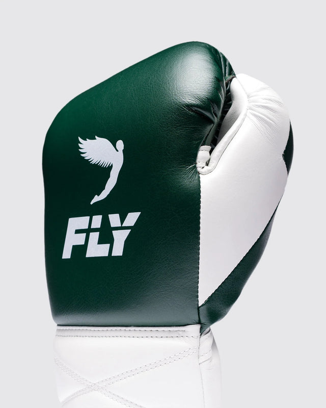 Fly Boxing Gloves Superlace Pro X 2 - Dark Green/White