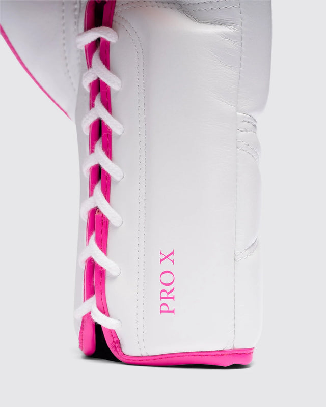 Fly Boxing Gloves Superlace Pro X 2 - White/Pink/Orange