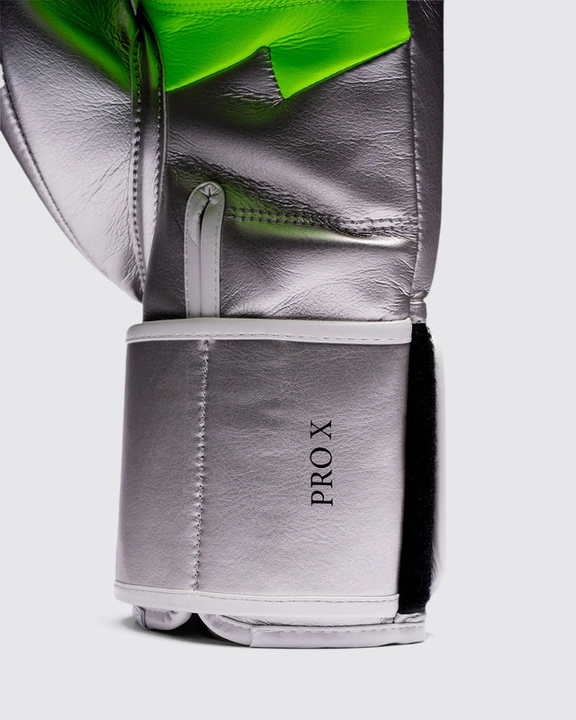 Fly Boxing Gloves Superloop Pro X 2 - Silver/Neon Green