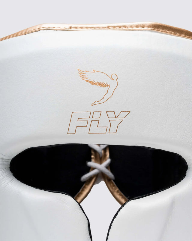Fly Hoofdbeschermer Knight X - Wit/Grijs/Goud