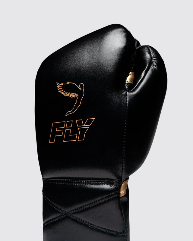 Fly Boxing Gloves Superlace Pro X 2 - Black/Gold