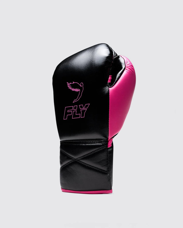 Fly Boxing Gloves Superlace Pro X 2 - Black/Pink