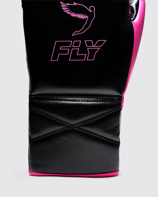 Fly Boxing Gloves Superlace Pro X 2 - Black/Pink